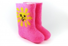 Children's felt boots "Solnyshko" | Online store of linen products «Linife»