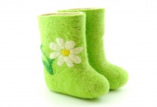 Children's felt boots "Flower" | Online store of linen products «Linife»