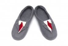 Felt Slippers "Gray Tuxedo" | Online store of linen products «Linife»