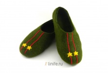 Felt Slippers "Lieutenant Colonel" | Online store of linen products «Linife»