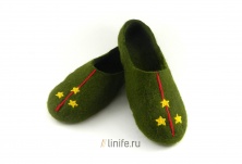 Felt Slippers "Senior Lieutenant" | Online store of linen products «Linife»