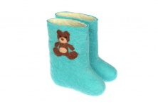 Children's felt boots "Bear" | Online store of linen products «Linife»