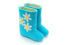Children's felt boots "Chamomile" | Online store of linen products «Linife»