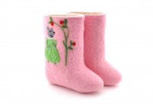 Children's felt boots "Animals" | Online store of linen products «Linife»