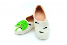 Felt slippers "Birches" | Online store of linen products «Linife»