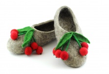 Felt slippers "Rowan" | Online store of linen products «Linife»