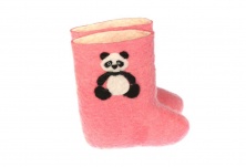 Children's felt boots "Panda" | Online store of linen products «Linife»