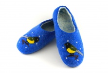 Felt slippers "Birds" | Online store of linen products «Linife»