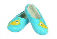 Children's slippers "Birds" | Online store of linen products «Linife»