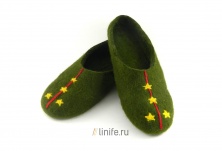 Felt slippers "Captain" | Online store of linen products «Linife»