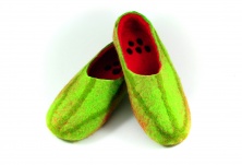 Felt slippers "Watermelons" | Online store of linen products «Linife»