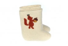 Children's felt boots "Squirrel" | Online store of linen products «Linife»