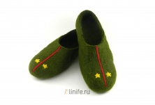 Felt slippers "Lieutenant" | Online store of linen products «Linife»