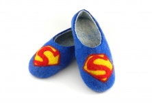 Felt Slippers "Superman" | Online store of linen products «Linife»