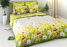 Coarse calico bed linen "Sunny Dawn" | Online store of linen products «Linife»