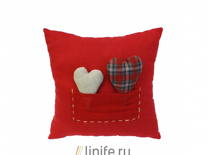 Pillow "Hearts in your pocket" | Online store of linen products «Linife»