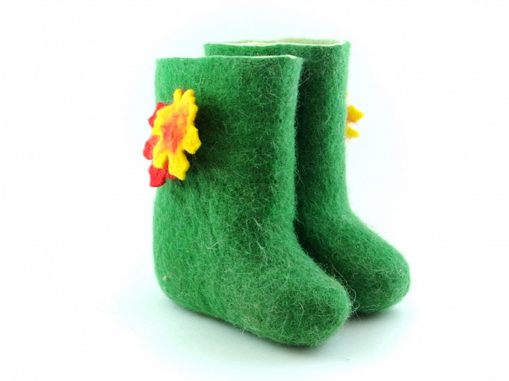 Children's felt boots "Autumn" | Online store of linen products «Linife»