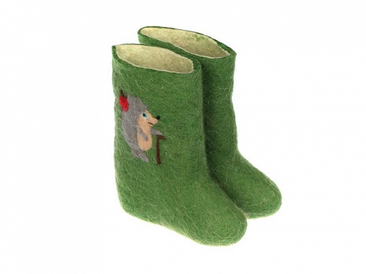 Children's boots "Hedgehog" | Online store of linen products «Linife»