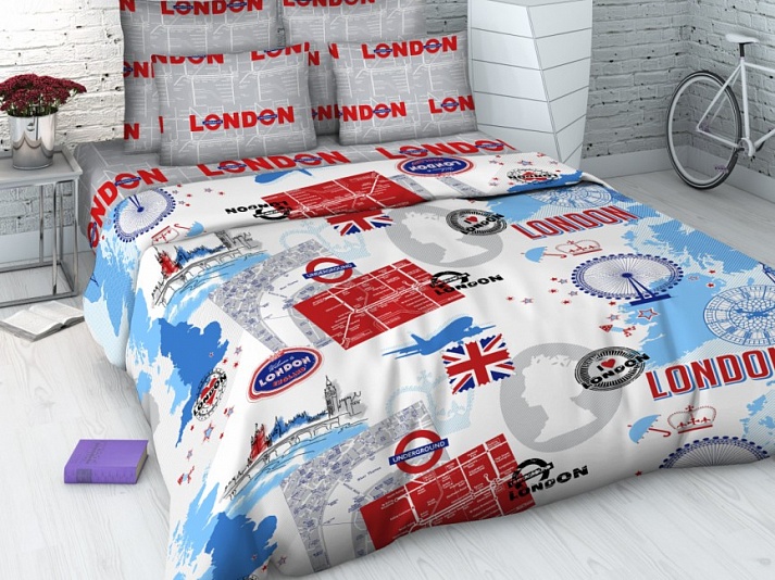 Bed linen from calico "London" | Online store of linen products «Linife»