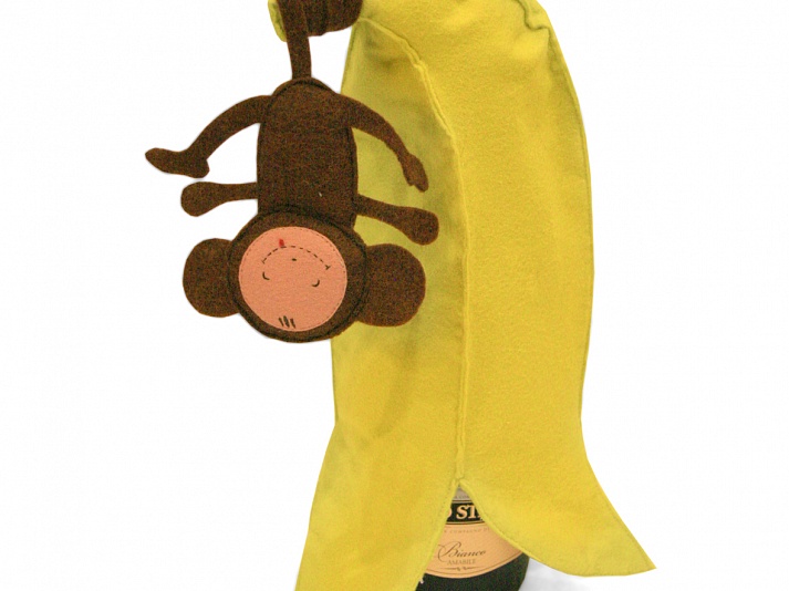 Case for champagne "Monkey and Banana" | Online store of linen products «Linife»