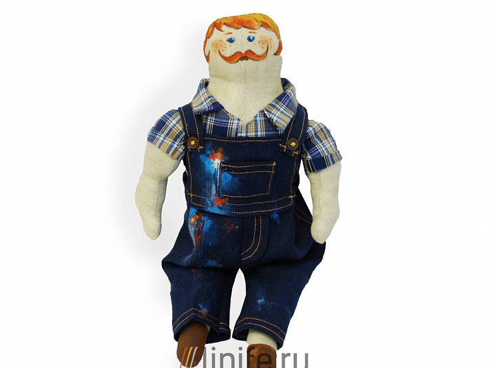 Doll "Builder" | Online store of linen products «Linife»