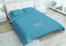 Plain linen linen "Butterflies" | Online store of linen products «Linife»