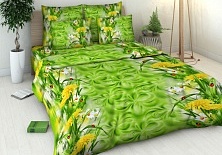 Coarse calico bed linen "Summer mirage" | Online store of linen products «Linife»