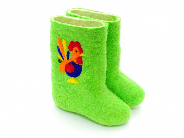 Children's felt boots "Petushok" | Online store of linen products «Linife»