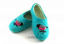 Купить Felt slippers "Bullfinches"