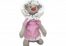 Doll "Teddy bear-gardener lady" | Online store of linen products «Linife»