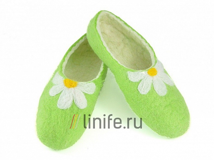 Felt slippers "Summer" | Online store of linen products «Linife»