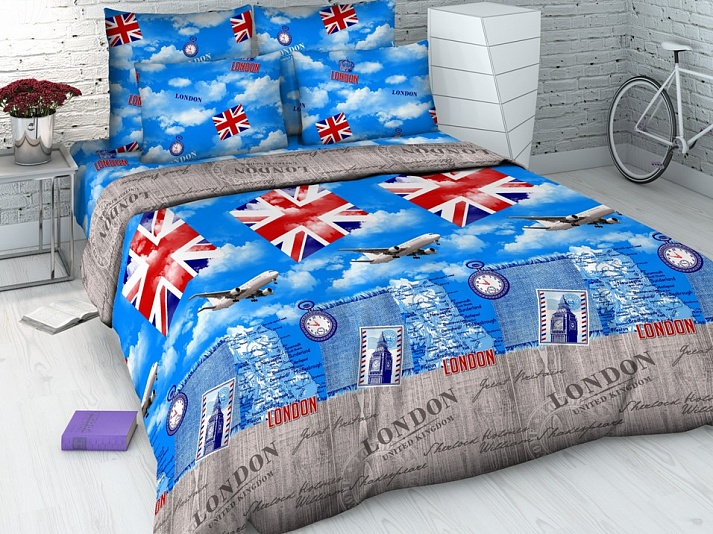 Calico bed linen "British Holidays" | Online store of linen products «Linife»