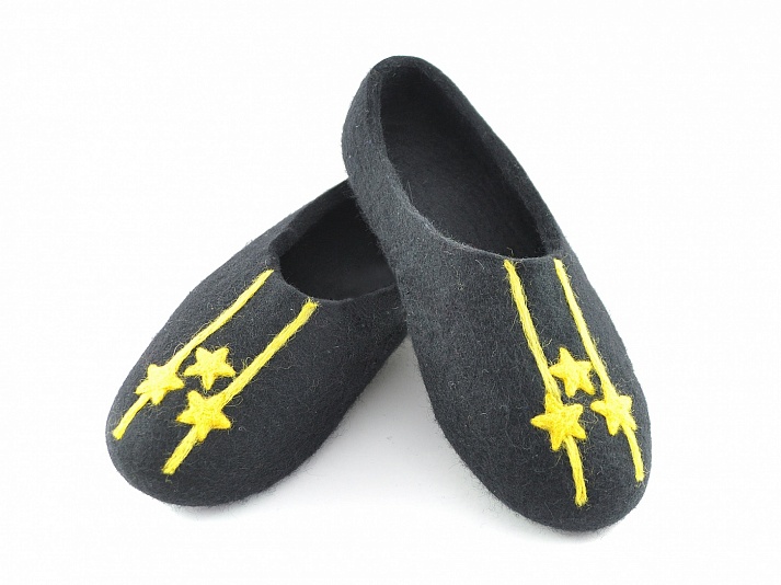 Felt slippers "Captain 1 rank" | Online store of linen products «Linife»