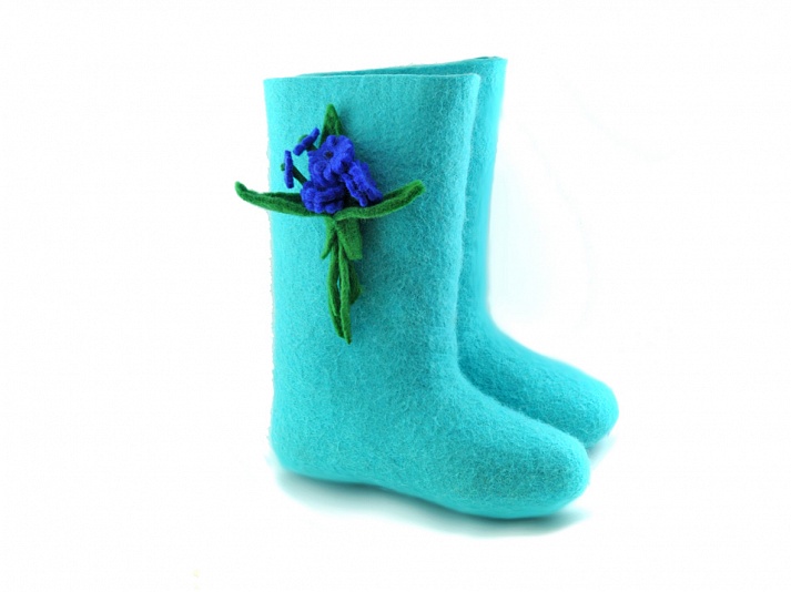 Valenki "Flowers" | Online store of linen products «Linife»