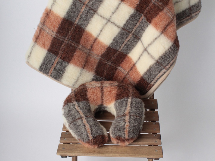 Plaid blanket "Cage" | Online store of linen products «Linife»