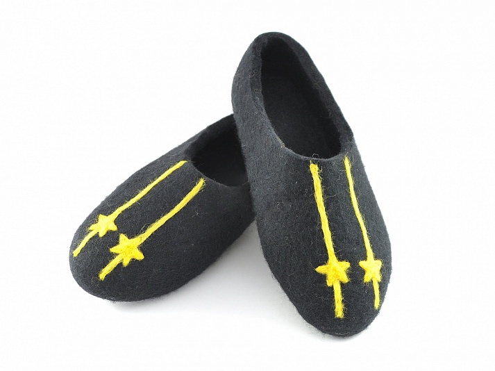 Felt slippers "Captain 2 rank" | Online store of linen products «Linife»