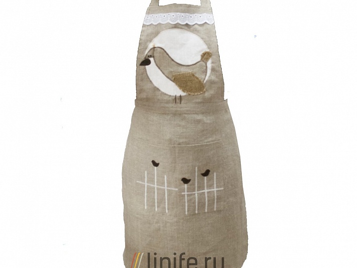 Apron "Sparrows" | Online store of linen products «Linife»