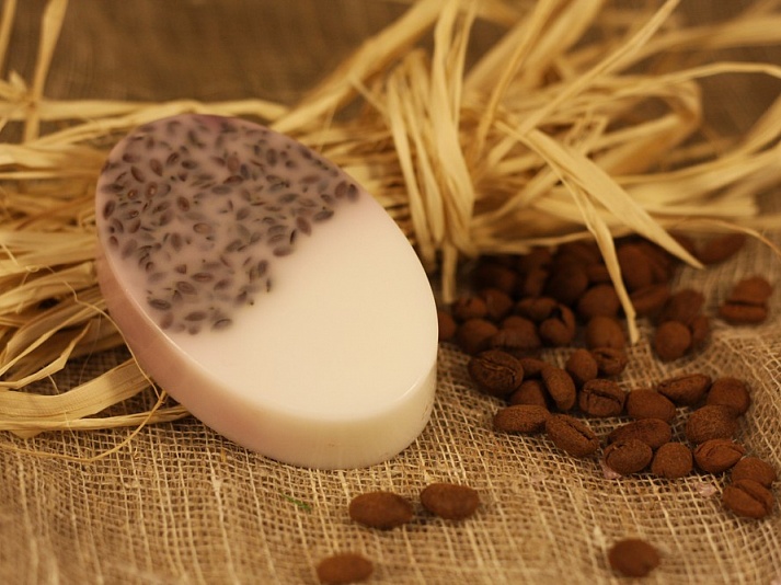 Handmade soap "Lavender and Oatmeal" | Online store of linen products «Linife»