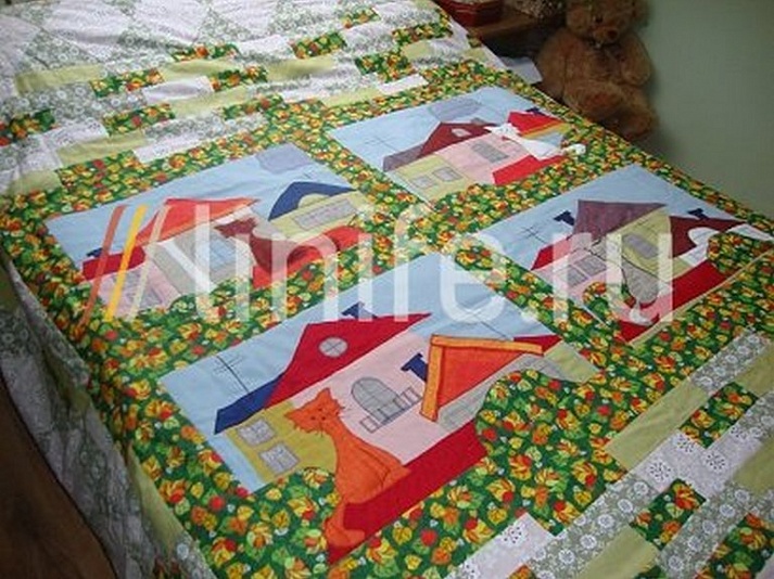 Bedspread "Cats on the Roofs" | Online store of linen products «Linife»