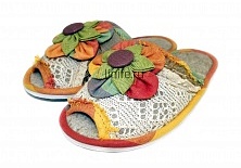 Slippers "Flower-seven-color" | Online store of linen products «Linife»