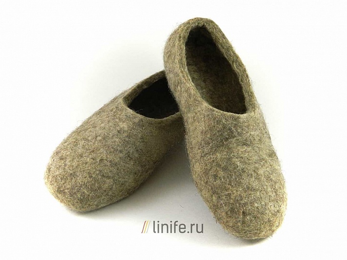 Felt slippers "Classic" | Online store of linen products «Linife»