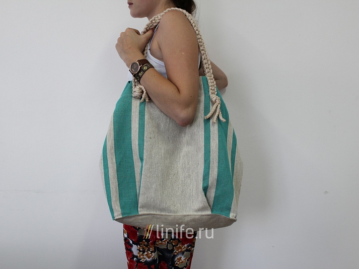 Linen bag "Weaving" | Online store of linen products «Linife»