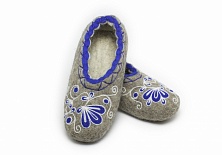 Купить Felt slippers "Gzhel"