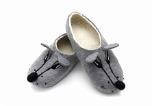 Купить Felt slippers "Wolves"