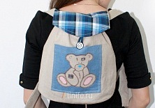Backpack "Teddy Bear" | Online store of linen products «Linife»