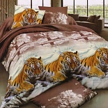 Poplin bed linen "Amur Tigers"