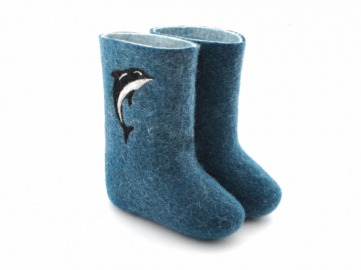 Children's boots "Dolphin" | Online store of linen products «Linife»