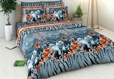 Bed linen from coarse calico "Snow Valley" | Online store of linen products «Linife»