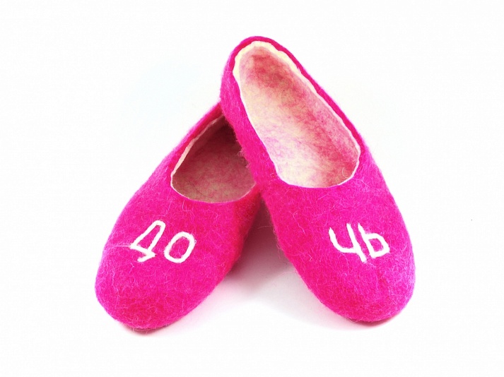 Felt slippers "Daughter" | Online store of linen products «Linife»