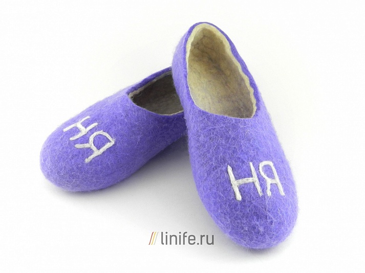 Felt slippers "Nanny" | Online store of linen products «Linife»